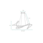 Moses LED Chandelier in 5 Finishes