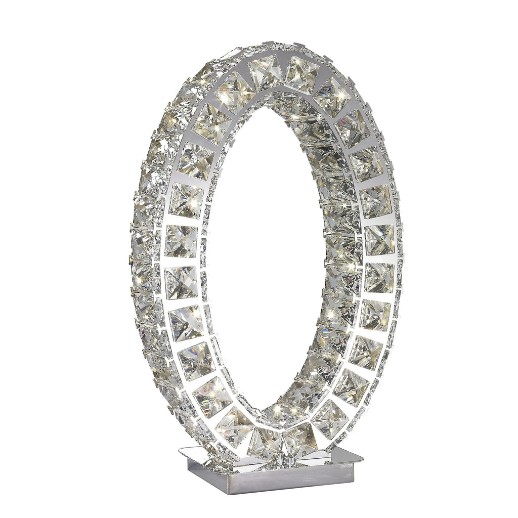 Oval Crystal Table Lamp