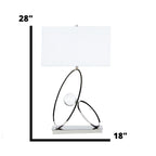 Valerie Table Lamp with White Shade