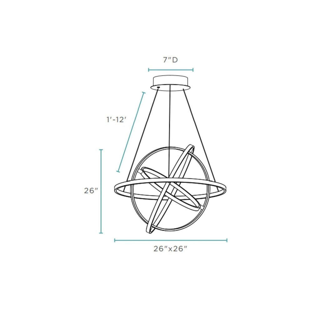 Oxford LED Chandelier in 3 Finishes