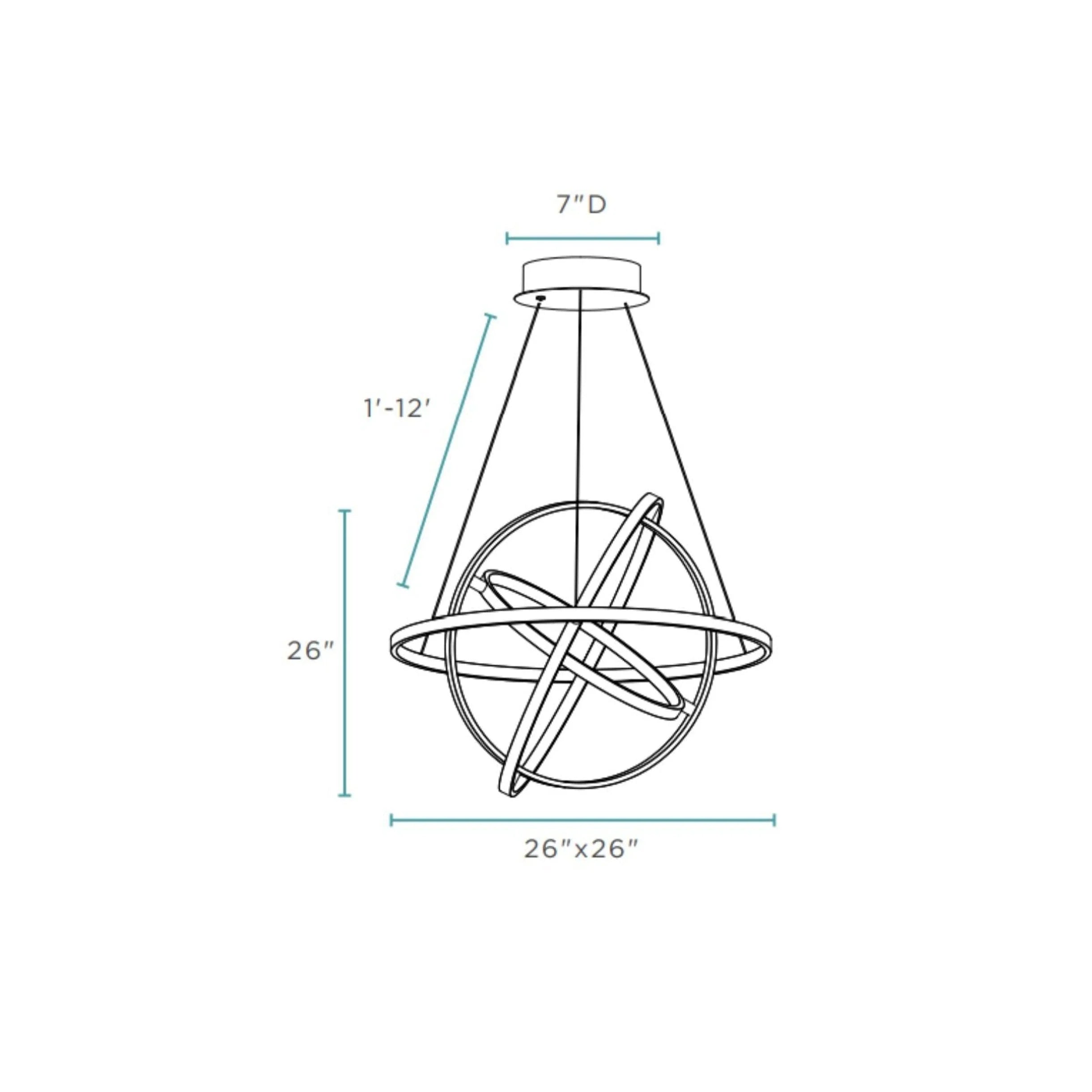 Oxford LED Chandelier in 3 Finishes