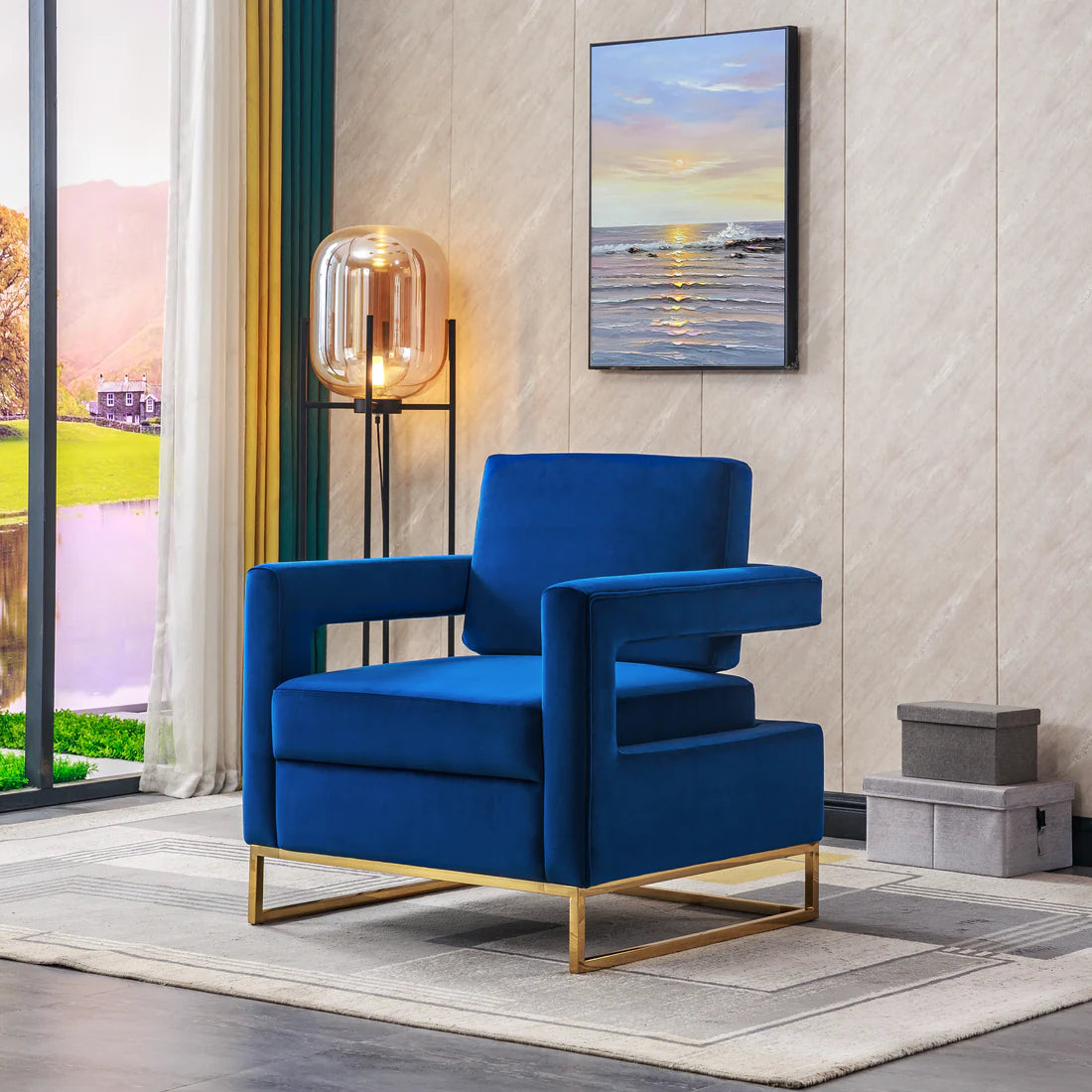 Roxanne Velvet Accent Chair in 6 Color Options