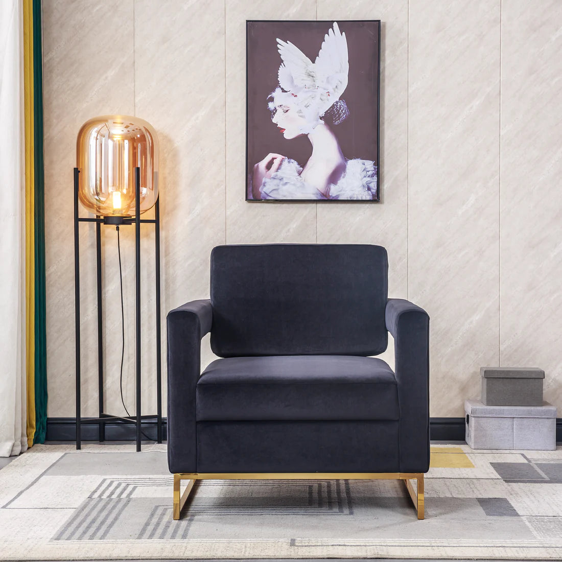 Roxanne Velvet Accent Chair in 6 Color Options