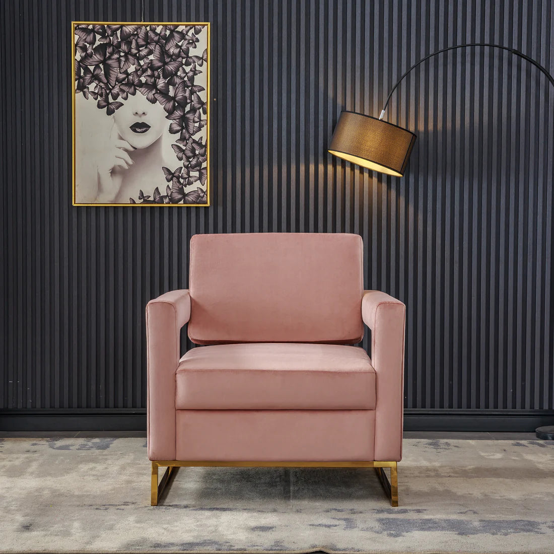 Roxanne Velvet Accent Chair in 6 Color Options