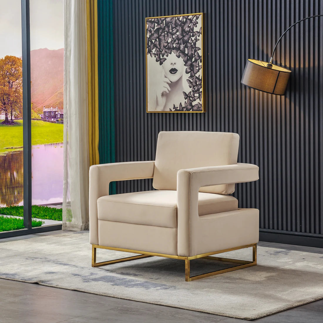 Roxanne Velvet Accent Chair in 6 Color Options