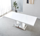 Randy White Dining Table with Butterfly Leaf
