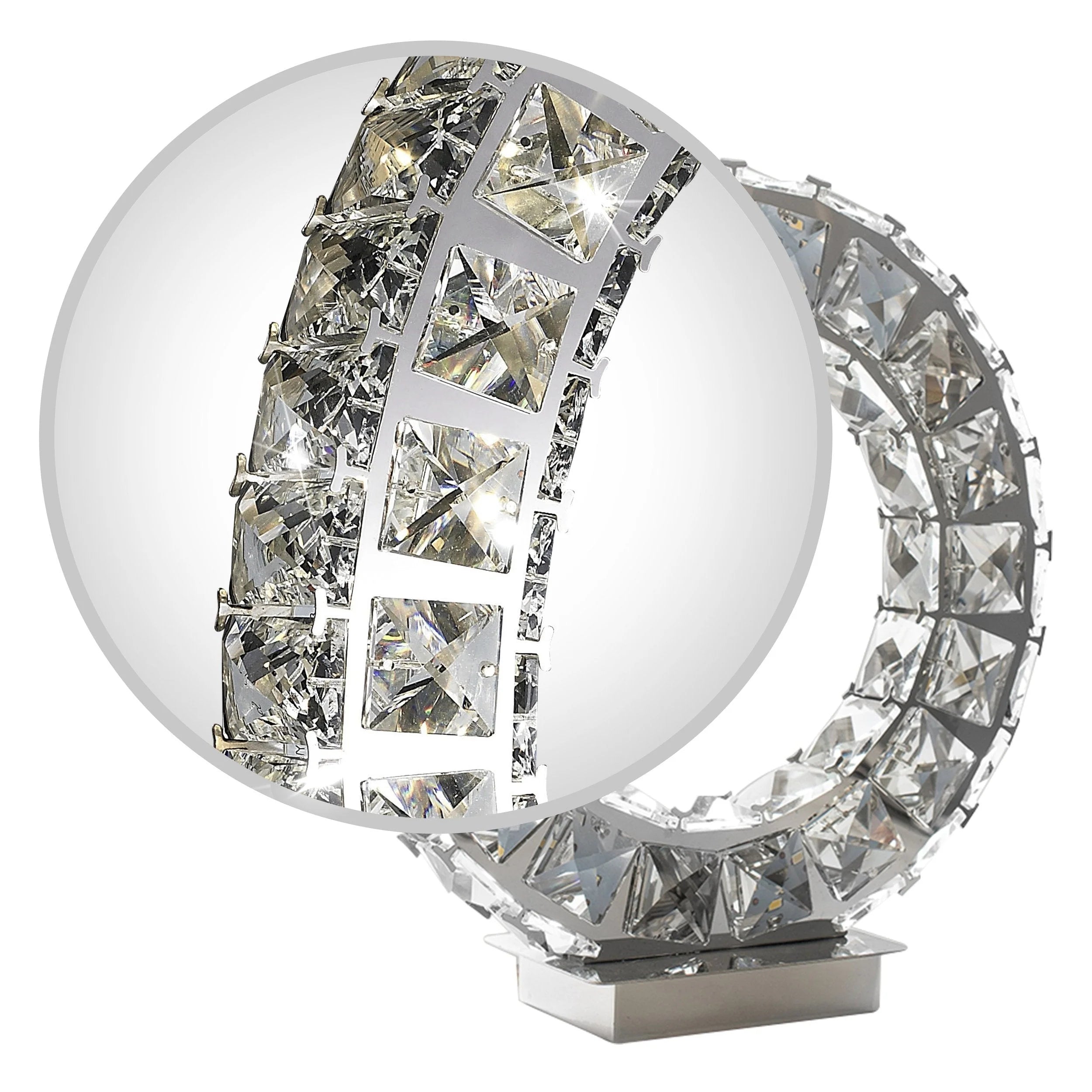 Round Crystal Table Lamp