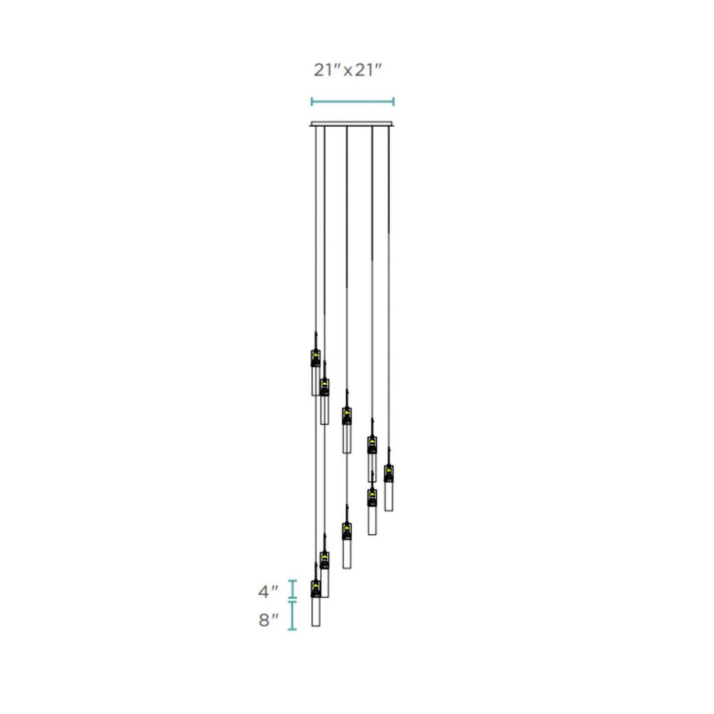 Sparkling Spiral Crystal Chandelier
