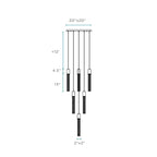 Sparkling Cylindrical LED Chandelier in 5 Sizes