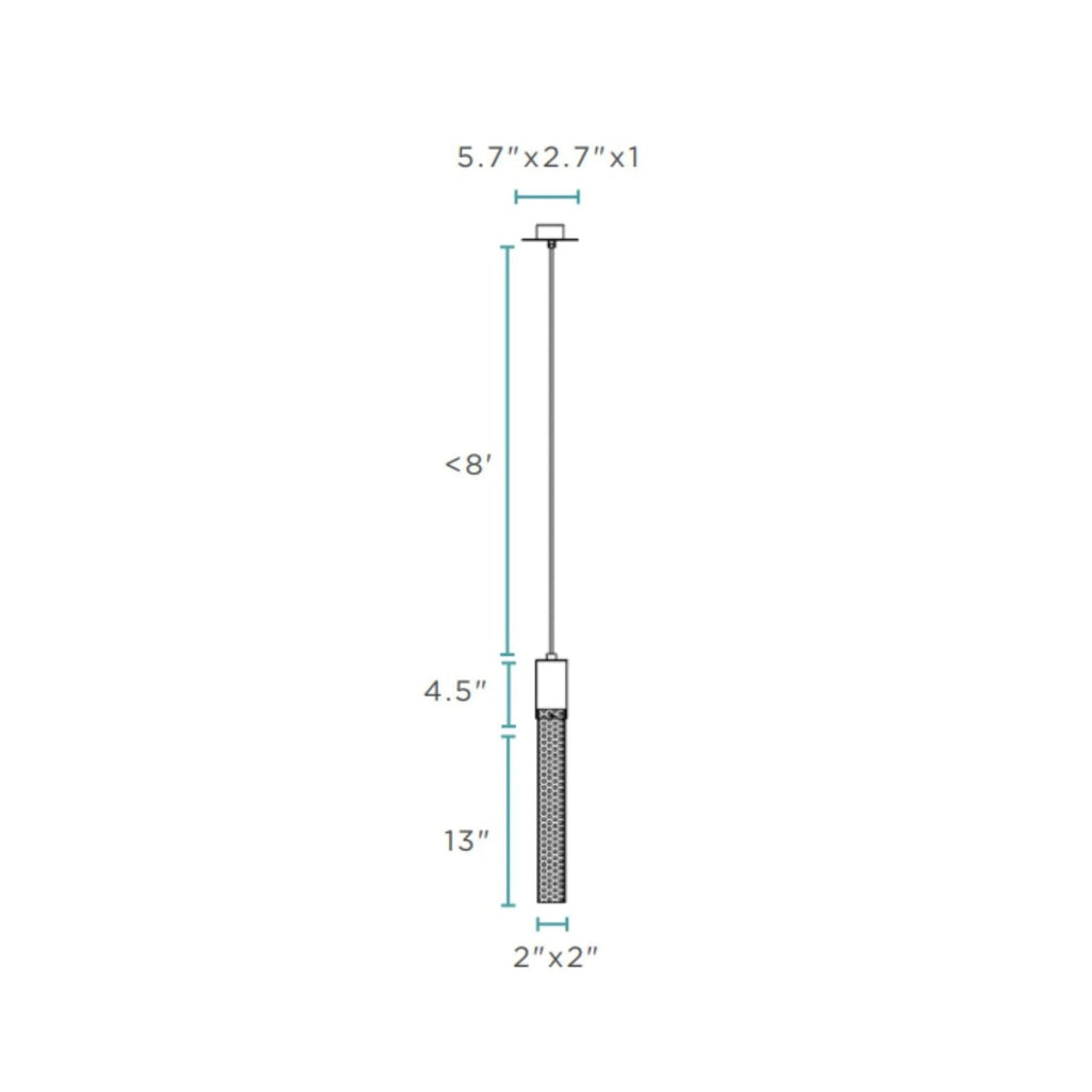 Sparkling Cylindrical LED Chandelier in 5 Sizes
