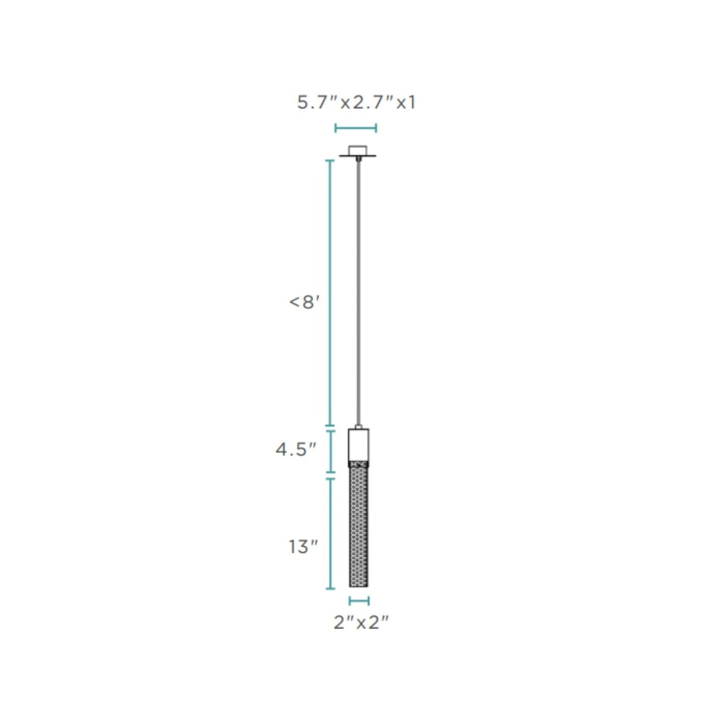 Sparkling Cylindrical LED Chandelier in 5 Sizes
