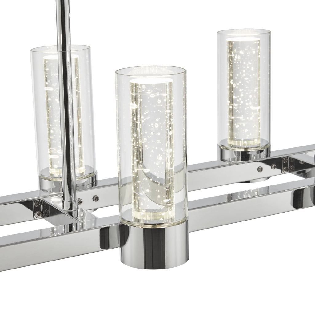 Sparkling Rectangular Crystal Chandelier with 8 Lights