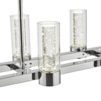 Sparkling Rectangular Crystal Chandelier with 8 Lights