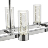 Sparkling Rectangular Crystal Chandelier with 8 Lights