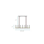 Sparkling Rectangular Crystal Chandelier with 8 Lights