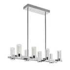 Sparkling Rectangular Crystal Chandelier with 8 Lights