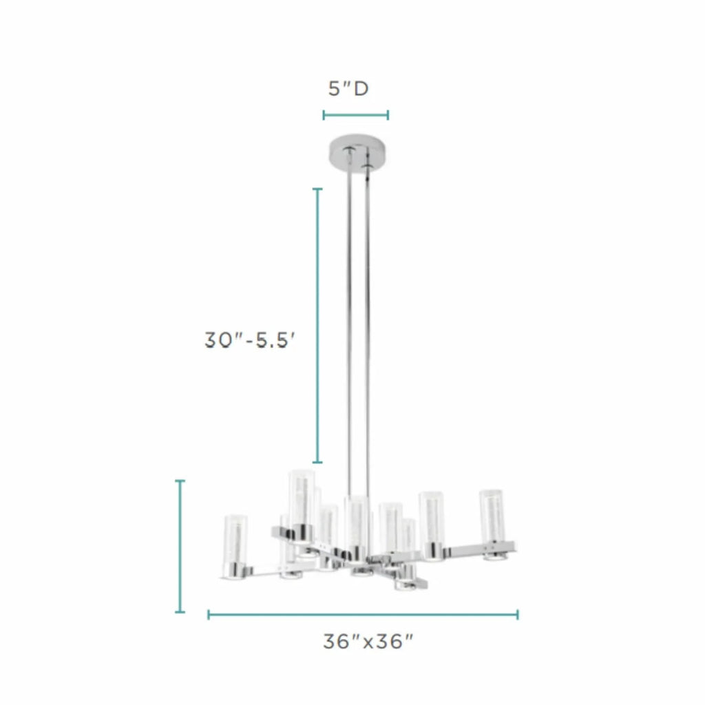 Contemporary Crystal LED Chandelier in 2 Finishes