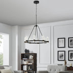 Contemporary Round Crystal LED Chandelier in 2 Finishes