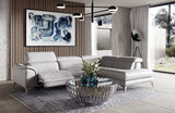Monte Carlo Italian Leather Reclining Sectional in Grey or Taupe