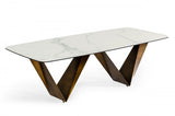 Mel Modern White Ceramic Dining Table