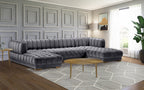 Gwenette Tufted Velvet Sectional in 5 Color Options