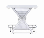 Contemporary Bar Unit with White Acrylic Panels