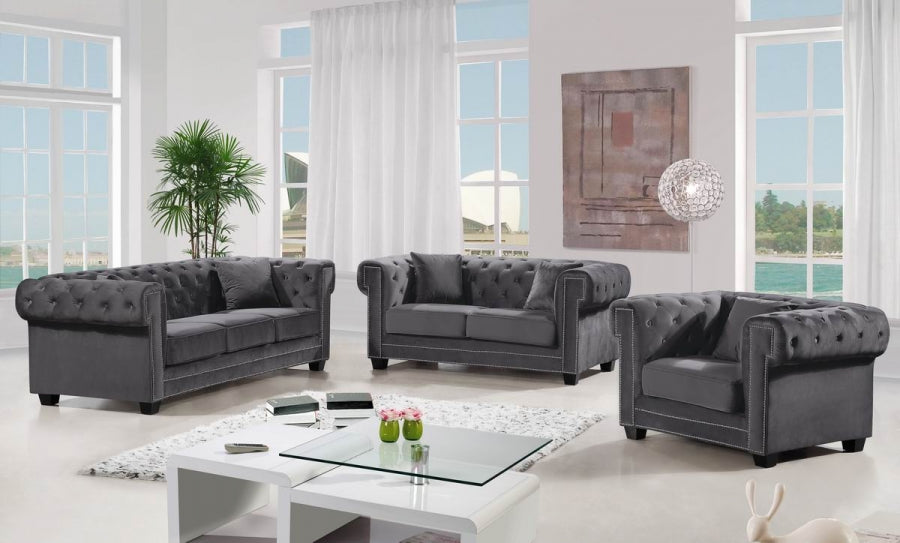 Bowie Tufted Velvet Living Room Collection in 3 Color Options
