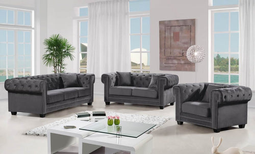 Bowie Tufted Velvet Living Room Collection in 3 Color Options