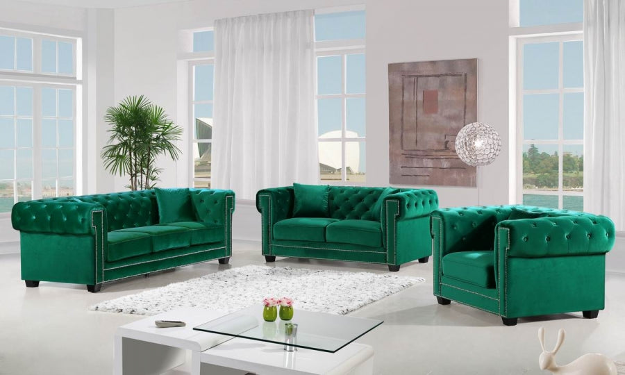 Bowie Tufted Velvet Living Room Collection in 3 Color Options