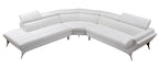 Modern Italian Leather Sectional in White or Grey