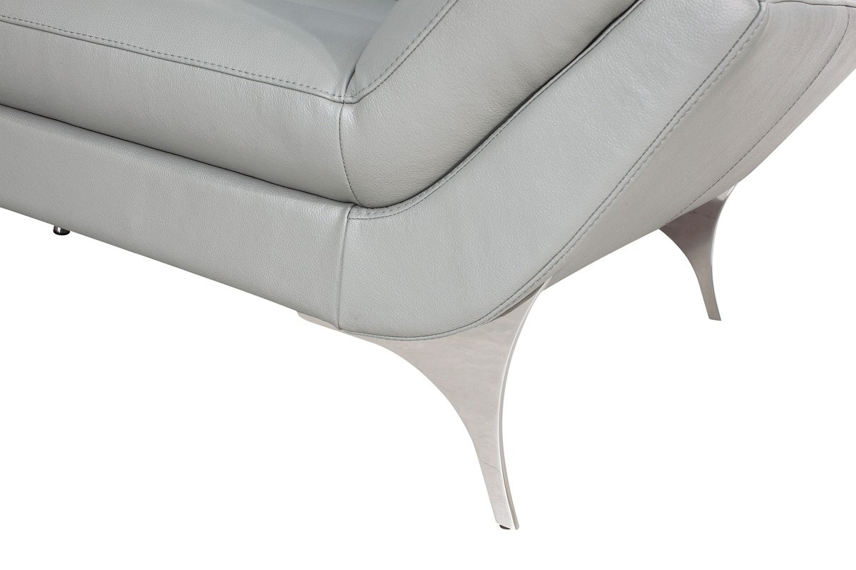 Modern Italian Leather Sectional in White or Grey