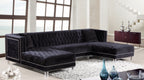Minda Tufted Velvet Double Chaise Sectional in 4 Color Options