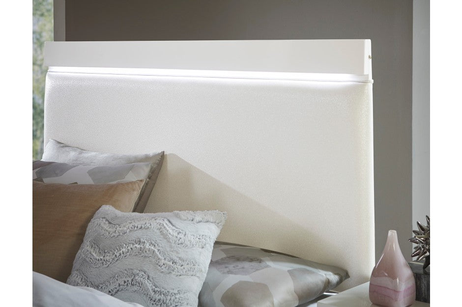 Karen White Bedroom Collection with LED Lighting