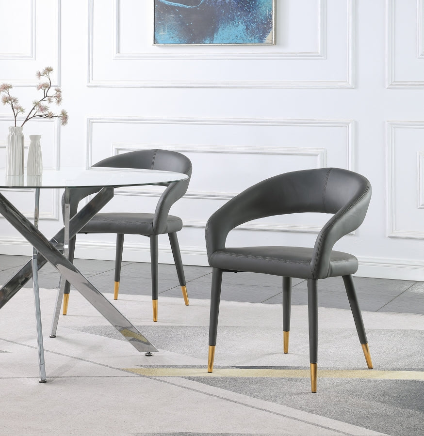 Dee Cream Faux Leather Dining Chair in 4 Color Options