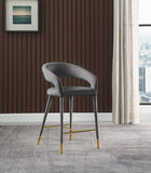 Dee Velvet Fabric Counter Height Stool in 6 Color Options
