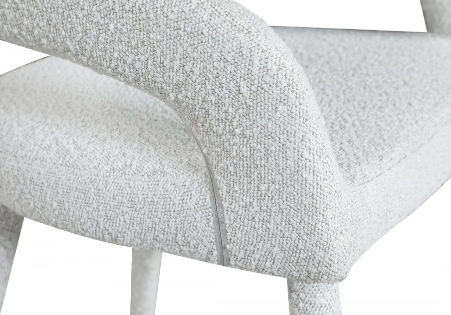Dee Cream Boucle Fabric Counter Height Stool