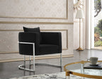 Peppa Velvet Accent Chair in Pink, Black, Grey or Navy