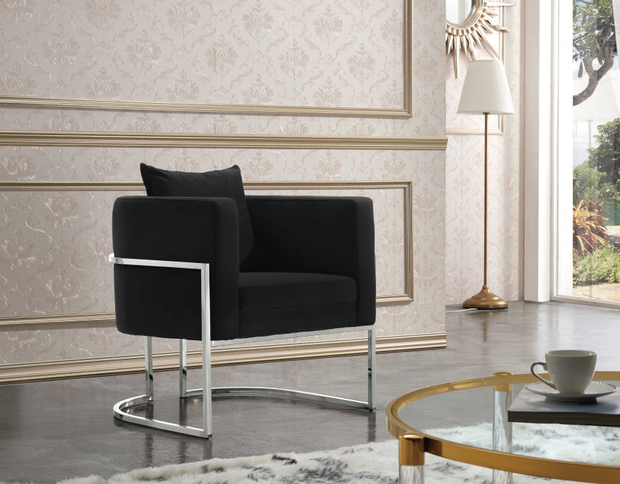 Peppa Velvet Accent Chair in Pink, Black, Grey or Navy