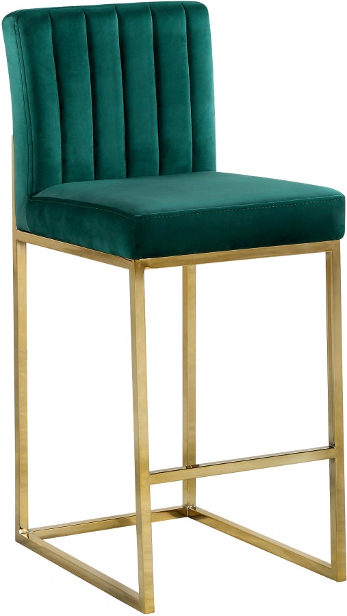 Griselle Velvet Counter Height Stool in 5 Color Options