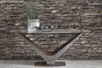Victor Chevron Shaped Glass Occasional Collection