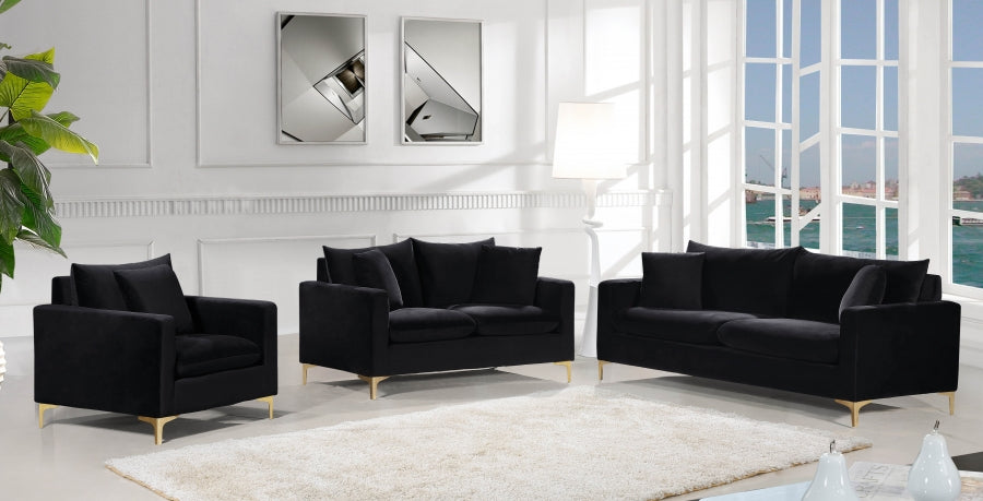 Noah Velvet Living Room Collection in 4 Color Options