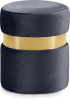 Heidi Round Velvet Ottoman in 6 Color Options