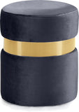 Heidi Round Velvet Ottoman in 6 Color Options