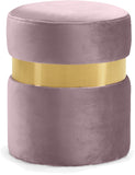 Heidi Round Velvet Ottoman in 6 Color Options