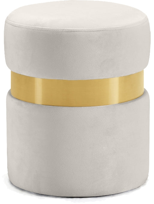 Heidi Round Velvet Ottoman in 6 Color Options