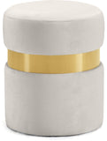 Heidi Round Velvet Ottoman in 6 Color Options