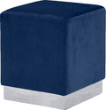 Jackson Velvet Ottoman in Grey, Black or Navy