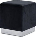 Jackson Velvet Ottoman in Grey, Black or Navy
