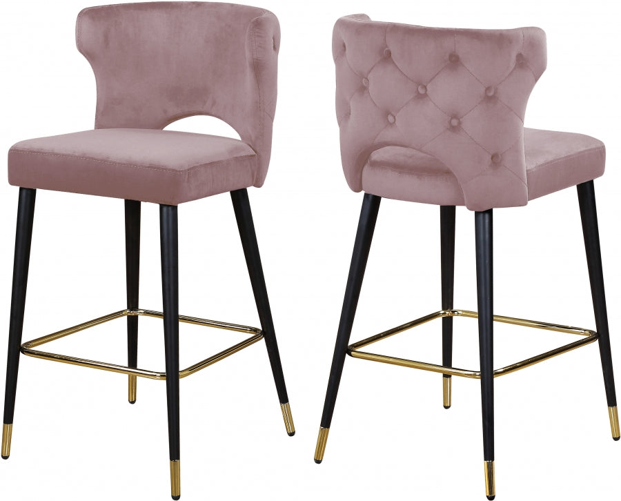 Lilly Velvet Counter Height Stool in 5 Color Options