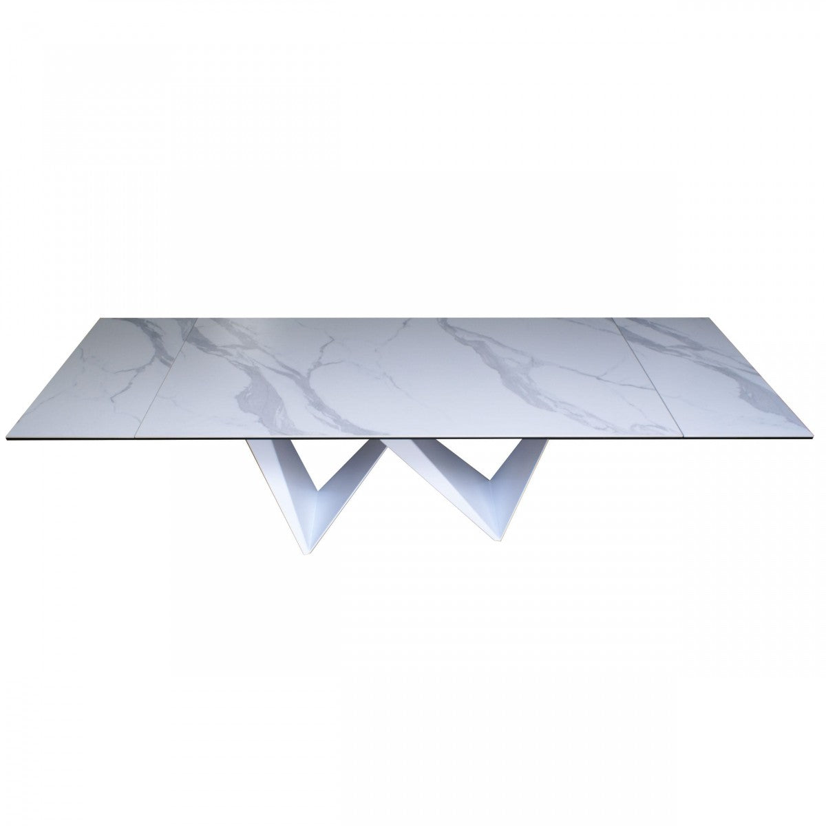 Modern Ceramic Extendable Dining Table in Black or White